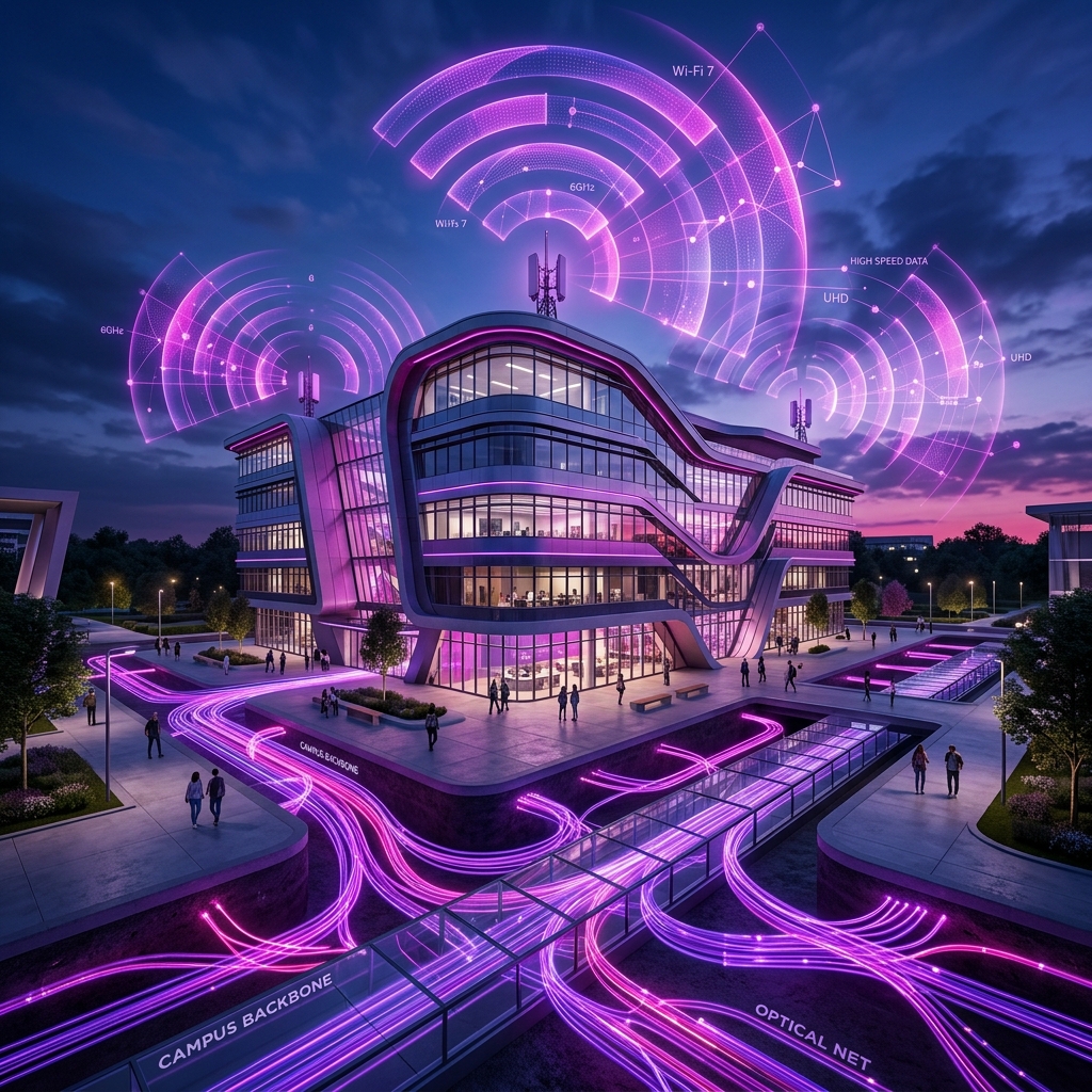 Kampüs Wi-Fi 7 ve Fiber Ağ Kurulumu